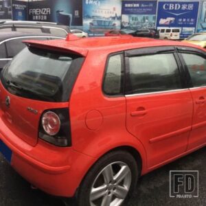 VW 光沢ブラックスポイラー ポロ 2006 07 08 09 リアトランクウイングダックテールリップ - Red