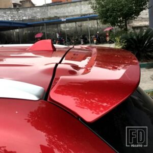 三菱 ルーフスポイラー アウトランダー 2013 2019 グロスブラックリアフロントガラスウイングトランク ABS アクセサリー - Red