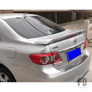 トヨタ リアウイングスポイラー カローラリアトランクリッドカースポーツスポイラーウイングカローラスポイラー 2006 - 2013 年 LED ランプ付き - Silver