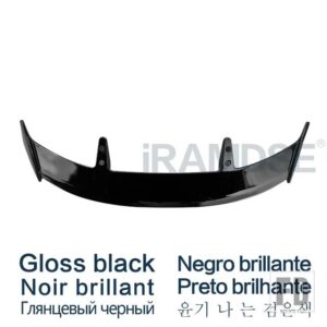 グロスブラックスポイラー SEAT IBIZA LEON カーボンペイント 2009-2021 年リアフロントガラスウイングトランク ABS アクセサリー - Gloss black