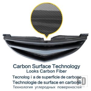 マツダ レーシンググリルバンパーカーボン表面メッシュフロントグリル装飾カバーリペアアクセサリー第二世代 6 2009 - 2013 - Carbon Surface
