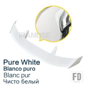 汎用 トランクスポイラーテクスチャタイプ TE リアトランクウイング ABS 材料スポイラーゴルフ MK5 6 7 8 2006 - 2021 - Pure White