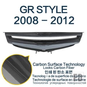 マツダ レーシンググリルカーボン表面メッシュ GR スタイル再装着アクセサリーフロントバンパーグリル 6 2008 - 2012 - Carbon Surface