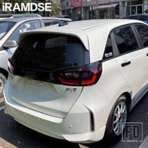 ホンダ カーボン表面スポイラー フィットジャズ 2020 に 2023 リアダックテールウイング ABS プラスチックトランク装飾 ACCESSORIE - WHITE