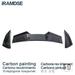 カーボンペイントスポイラー イルカミニテールフィン黒ルーフ翼カモメ EV 2023 2024 装飾アクセサリー - Carbon Paint