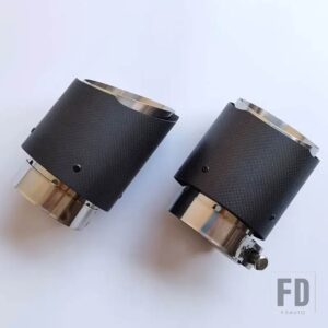 マツダ テールセクション排気 6 アテンザ 2014 15 16 17 18 19 20 21 ステンレスパイプカバー装飾スリーブ - 20-21 carbon 2pcs