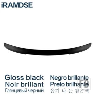 アウディ カーボン表面スポイラーリアダックテールウイング ABS プラスチックトランクスポイラー A6 C8 2019 20 21 22 - Gloss black
