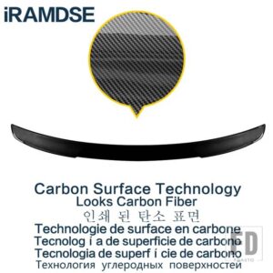 アウディ カーボン表面スポイラーリアダックテールウイング ABS プラスチックトランクスポイラー A6 C8 2019 20 21 22 - Carbon Surface