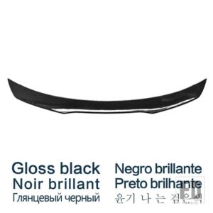 フォード カーボン塗装スポイラートランクテール翼 ABS プラスチックリアスポイラーマスタング 2015-20 - Gloss black