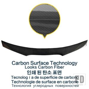 フォード カーボン塗装スポイラートランクテール翼 ABS プラスチックリアスポイラーマスタング 2015-20 - Carbon Painting