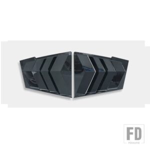 マツダ 窓ルーバー 6 アテンザ 2020 21 サイドベントトリムグロスブラックリアウィンドウシャッターカバートリムアクセサリー - Gloss black
