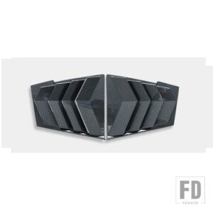 マツダ 窓ルーバー 6 アテンザ 2020 21 サイドベントトリムグロスブラックリアウィンドウシャッターカバートリムアクセサリー - Carbon Surface