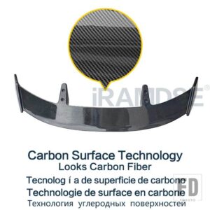 ジャガー カーボン表面スポイラー E ペース F ペースグロスブラックリアフロントガラスウイングトランク ABS アクセサリー - Carbon Surface