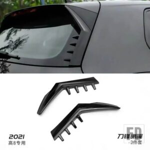 VW リアフロントガラスサイドスポイラータイプ SG リアトランクウイングプラスチックアクセサリー ゴルフ MK8 ゴルフ 8 - Gloss black