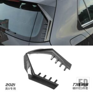 VW リアフロントガラスサイドスポイラータイプ SG リアトランクウイングプラスチックアクセサリー ゴルフ MK8 ゴルフ 8 - Carbon Surface