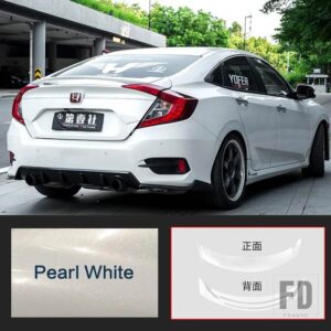 ホンダ トランクスポイラーカーボン表面 ABS 素材リアダックテールライトなし シビックセダン 2016 17 18 19 20 - Pearl White
