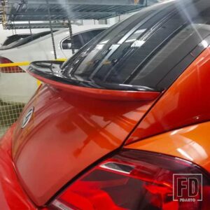 VW スポイラービートル 2013 2018 リアウイングアクセサリー白テールフィン - Tangerine - Black