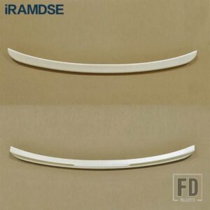 W211 スポイラーベンツ E240 280 320 350 E63 Eクラスリアウイング黒テールフィンカーボンペイントアクセサリー - Unpainted