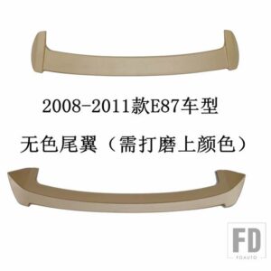 BMW F20 スポイラー E87 リアウイング 118I 120I 125I ブラックカーボンペイントテールフィン 2008-2019 - E87 Unpainted
