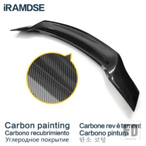 マツダ 光沢ブラックスポイラー 6 2003-2012 年初代セダンリアトランクウイングダックテールリップ - Carbon Surface