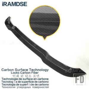 アウディ ブラックルーフスポイラー Q5 2018 2022 リアフロントガラスウイングトランク ABS アクセサリー - Carbon Paint