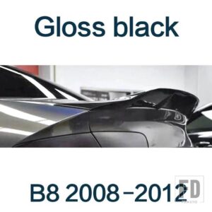アウディ トランクスポイラーカーボン FRP リアウイングタイプ R スポイラー A4 B8 B8.5 セダン 2008-2015 - Gloss black b8