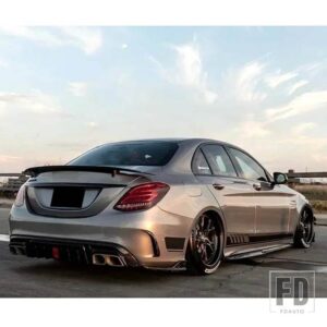 カーボンスポイラーベンツ W205 C260 クーペ C43 C63 AMG リアダックテールウィング Cクラス 4 2 ドアトランクタイプ RT アクセサリー - 4 door Carbon