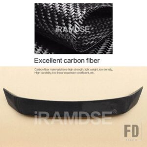 ボルボ トランクスポイラーカーボン FPR 自動リアトランクウイングリペアアクセサリースポイラー S40 2004 - 2012 - Carbon Fiber