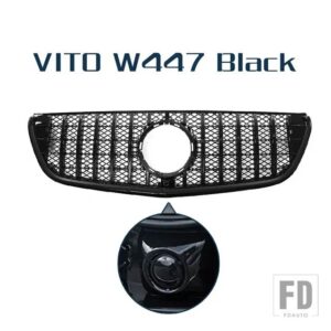 レーシンググリルカメラ付きフロントバンパーグリルメッシュベンツ VITO V クラス W447 V260 V250 2015 - 2019 - VITO Type B