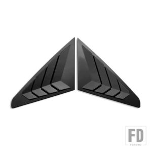 クォーターサイドウィンドウルーバーモリスガレージ 5 スクープカバーベントカーボン表面スポイラー 2021 に 2023 装飾アクセサリー - Glossy Black