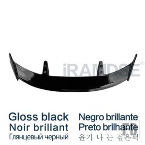 ポルシェ 汎用 カーボン表面スポイラー ABS 材料リアトランクルーフスポイラーカイエン用 - Gloss black
