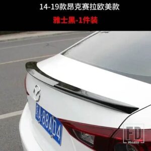 マツダ トランクスポイラーカーボン表面 ABS 素材リアダックテールスポイラー 3 セダン 20-23 14 - 19 - 14-19 A black