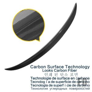 黒スポイラーベンツ W206 テールフィン Cクラス C200 C260 2022 2023 リアウイングアクセサリー - Carbon Surface