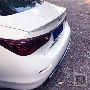 インフィニティ Q50 Q50S 2013-2017 用グロスブラック車リアウイングスポイラー - WHITE