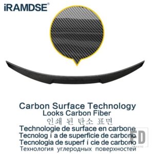 BMW スポイラー E93 335I M3 コンバーチブルリアウイング 2007-2013 カーボンペイントリアトランクリップ - Carbon Surface