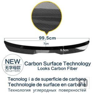 ルーフスポイラー ベンツ GLE 450 400 350D 320 300 2015 - 2019 タイプ DGS リアトランクウイング ABS 材料リペアアクセサリー - Carbon Surface