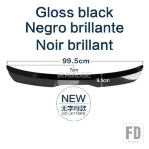 アウディ ルーフスポイラー A3 ハッチバック 2013 - 2016 タイプ DGS カーボン表面リアトランクウイング ABS 材料リペアアクセサリー - Gloss black