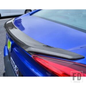 ホンダ トランクスポイラーカーボン表面 ABS 材料リアダックテールスポイラー シビック千田 2016 17 18 - Carbon Surface