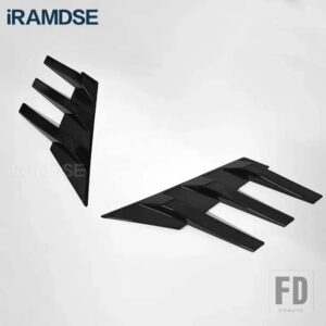 キャデラック リアウイング CTS リアフロントガラスサイドスポイラー外装装飾カーボンペイントアクセサリー - Glossy Black