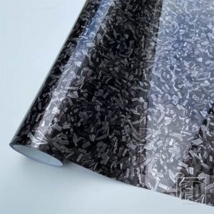 高光沢 PET カーボンビニールカーラッピング箔フィルムラップロール粘着デカール - 152X10 CM