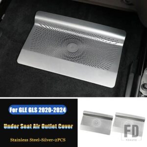 メルセデスベンツ GLE GLSクラス W167 V167 クーペ C167 X167 2020-2024 カーアクセサリーシート下空調ベントカバートリム - C Style Silver