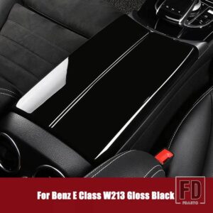 メルセデスベンツ カーセンターコンソール収納片付けアームレストボックスパネルトリムカバー Eクラス W213 E200 E300 Cクラス W205 GLC X253 - For E Class