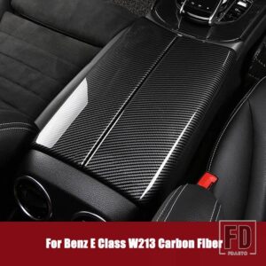 メルセデスベンツ カーセンターコンソール収納片付けアームレストボックスパネルトリムカバー Eクラス W213 E200 E300 Cクラス W205 GLC X253 - For E Class2
