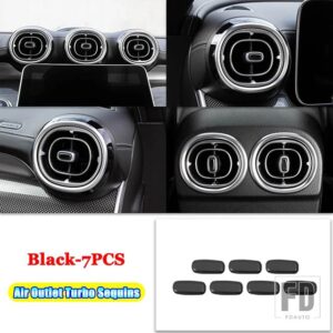 メルセデスベンツ Cクラス W206 C200 C220 C260 C300 2022 + 中央ダッシュボード後列空調アウトレットノブトリムカバー - Black