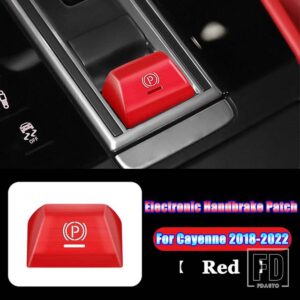ポルシェ カイエンパナメーラ 971 2017-22 カーアクセサリー電子ハンドブレーキ P ボタンパッチトリムカバー - 1