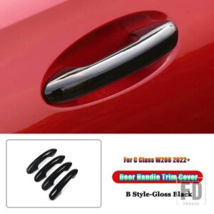 メルセデスベンツ Cクラス W206 C200 C220 C260 C300 2022 + アクセサリードアハンドルボウルトリムカバー装飾フレーム - B Style4