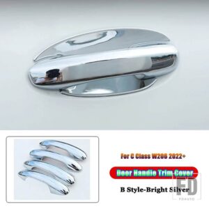 メルセデスベンツ Cクラス W206 C200 C220 C260 C300 2022 + アクセサリードアハンドルボウルトリムカバー装飾フレーム - B Style5