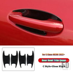 メルセデスベンツ Cクラス W206 C200 C220 C260 C300 2022 + アクセサリードアハンドルボウルトリムカバー装飾フレーム - C Style6