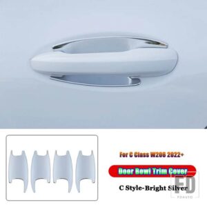 メルセデスベンツ Cクラス W206 C200 C220 C260 C300 2022 + アクセサリードアハンドルボウルトリムカバー装飾フレーム - C Style7