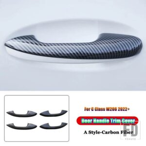 メルセデスベンツ Cクラス W206 C200 C220 C260 C300 2022 + アクセサリードアハンドルボウルトリムカバー装飾フレーム - A Style2